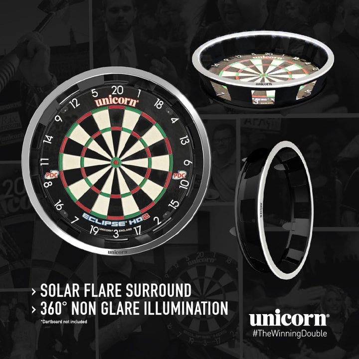 Unicorn Solar Flare Dartboard Surround mit integrierter Beleuchtung Single, Single