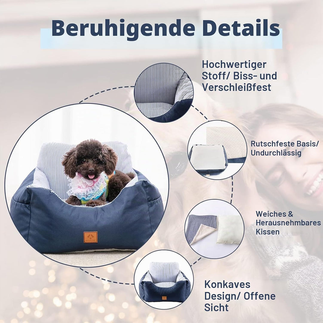 Kleiner Hund Autositz,Waschbar und Fleckenabweisend Hundeautositz Auto für Kleine Hunde Sicherheitss
