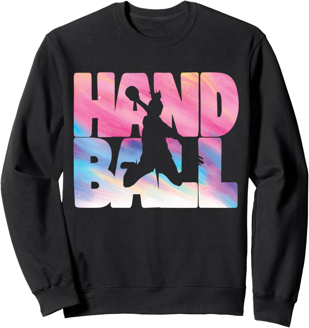 Handball Retro Handballerin für Handballspielerin Mädchen Sweatshirt