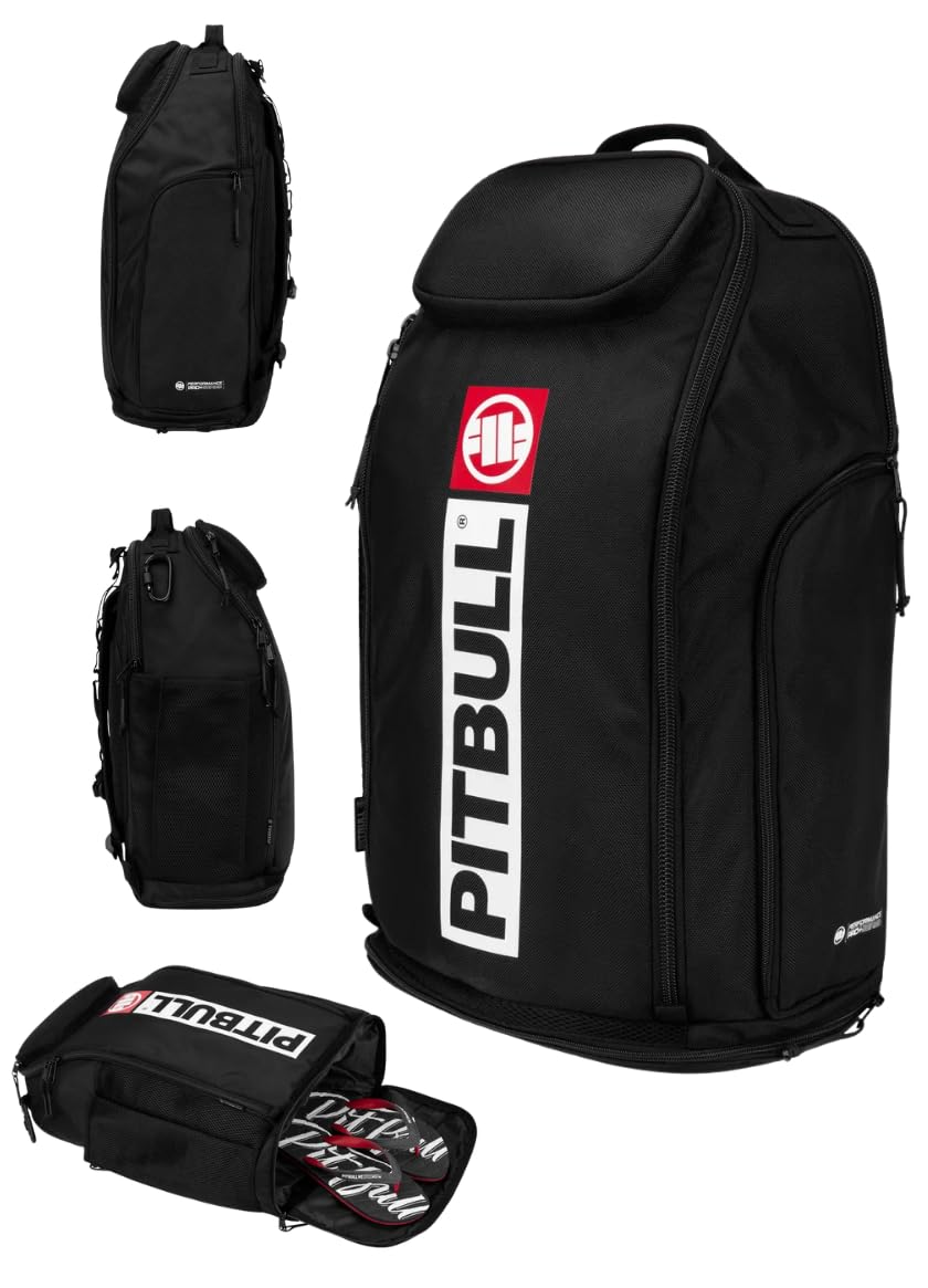Pitbull Sportrucksack Rucksack Backpack für Herren Pit Bull West Coast Airway Hilltop II Schwarz Wei
