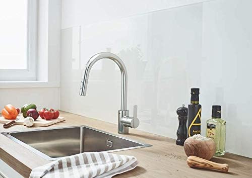 GROHE Feel - Einhand-Spültischarmatur (langlebige Oberfläche, Schwenkbereich 360°, herausziehbare Du