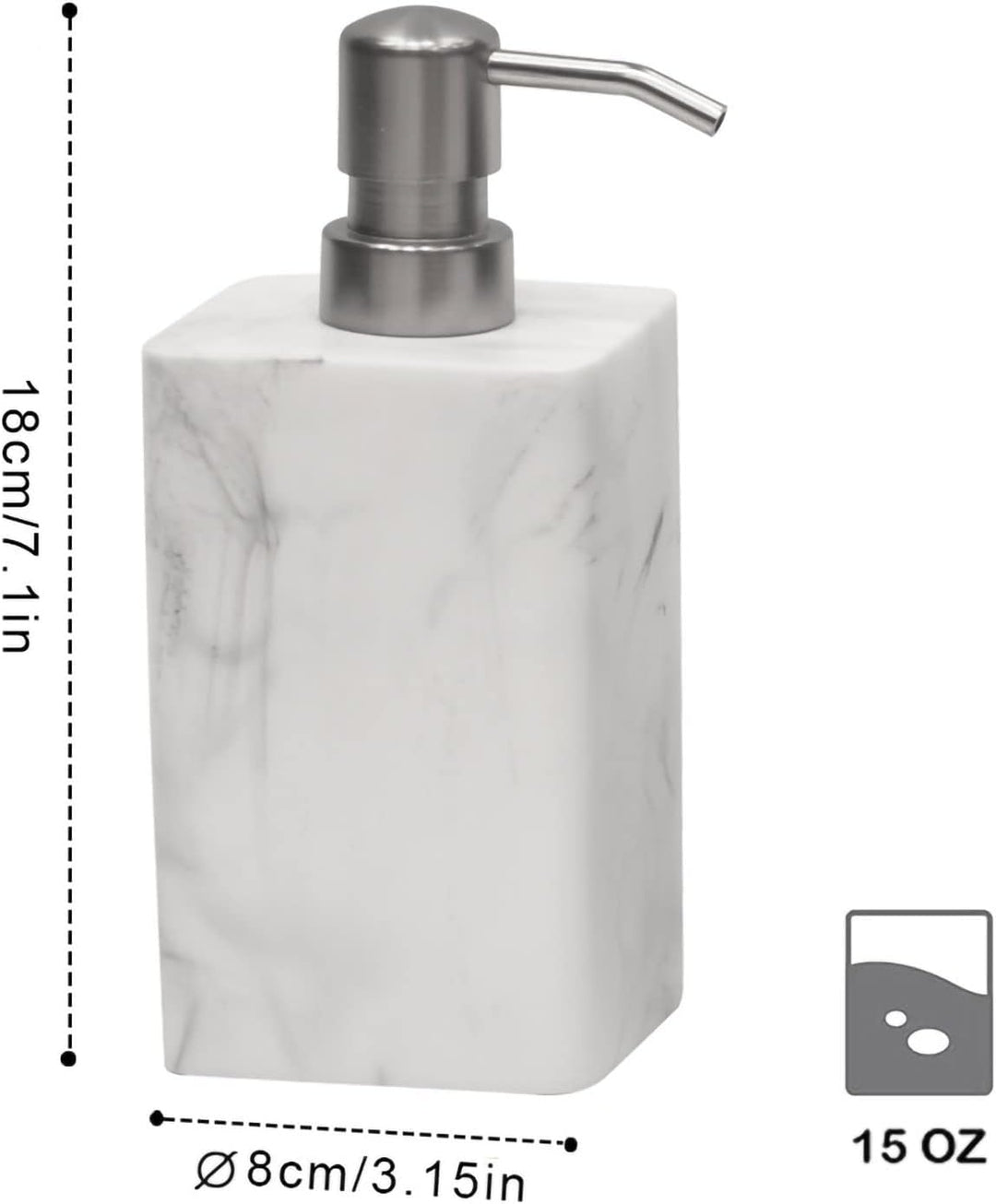 Suanti Seifenspender 2 Pack,Seifenspender mit gebürstetem Nickel Pumpe. Nachfüllbarer Handseifenspen
