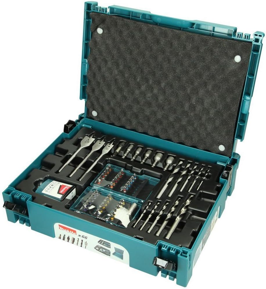 Makita DF347DWJX4 Bohrschrauber + 2 Akkus 14,4 V 1,3 Ah Li-Ion + Makpac Koffer + Makpac Koffer 66 Zu