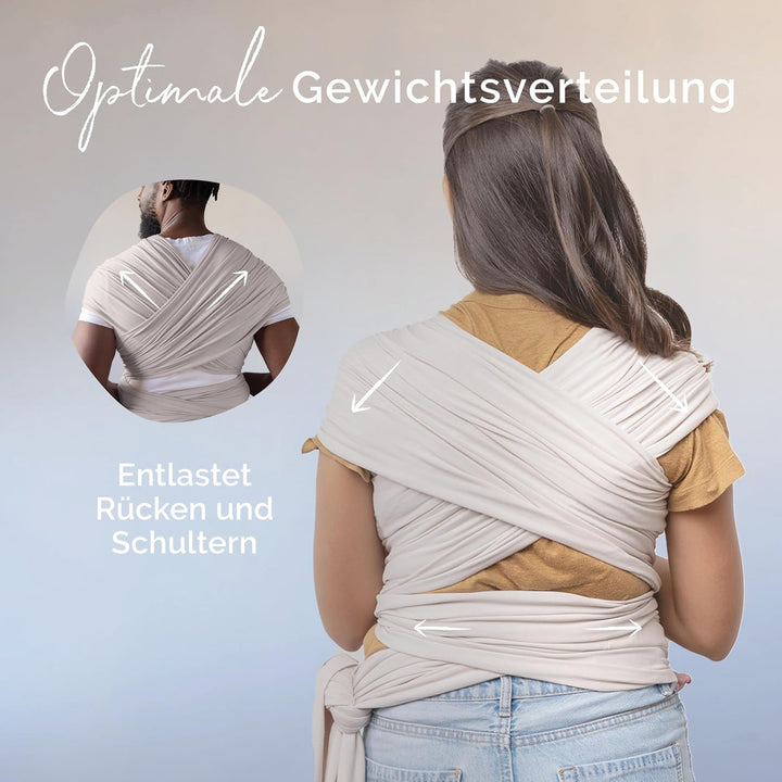 Boba Babytragetuch ab Geburt bis 15 kg - Kuschelweiche &amp; Atmungsaktive Bambusviskose, Tragetuch Baby