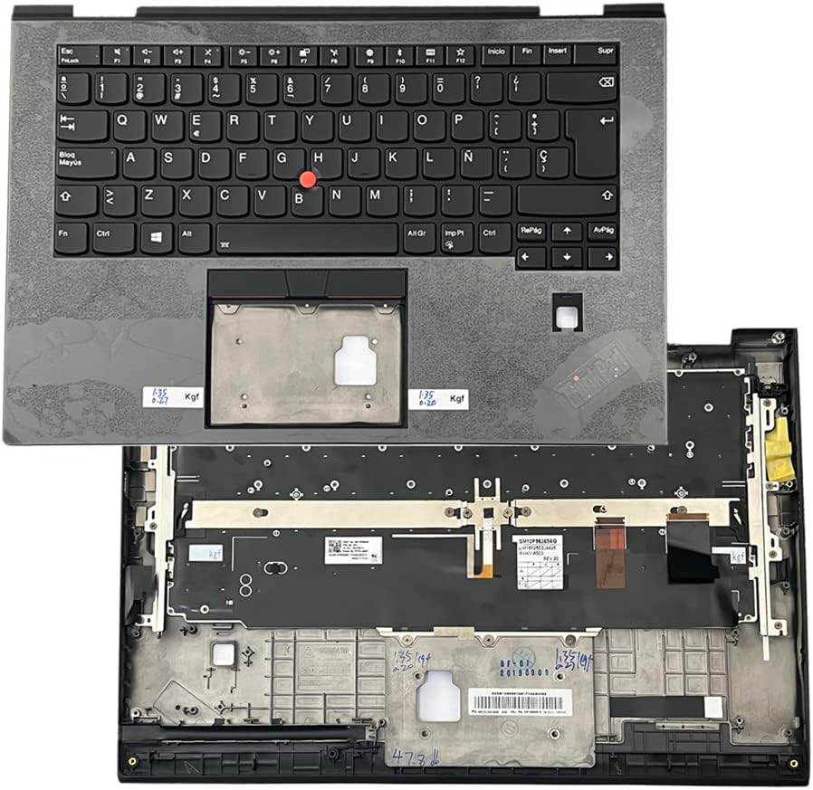 Gintai Spanisch Tastatur C Shell Handballenauflage für Lenovo ThinkPad X1 Yoga 3rd Gen 20LD 20LE 20L