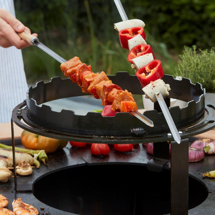 Barbecook Spiesshalter Dynamic Centre, Ring für Spiesse 36 cm - Perfekt für den offenen Holzgrill Ne