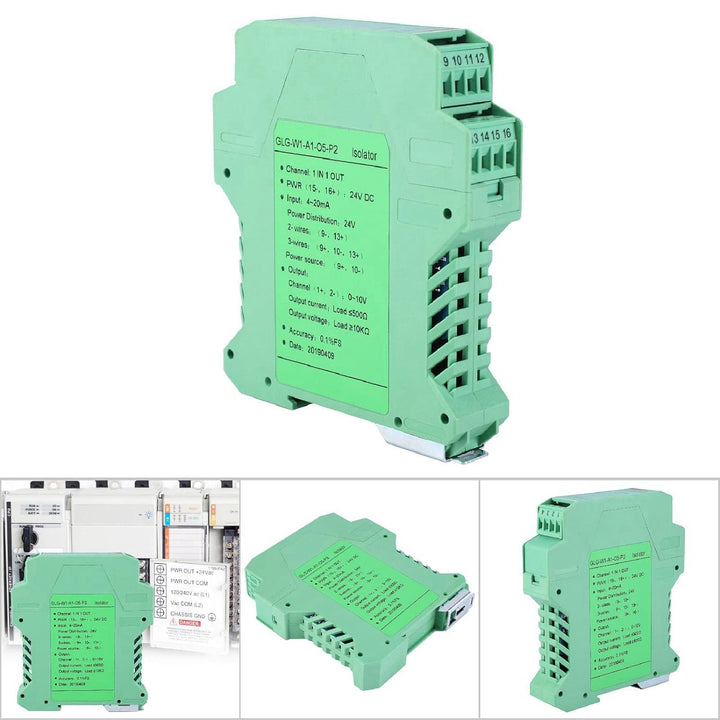 GLG 24 V DC Stromsignal Analog Digital Wandler Signalwandler Isolator Sender 4–20mA SPS Erkennungssi