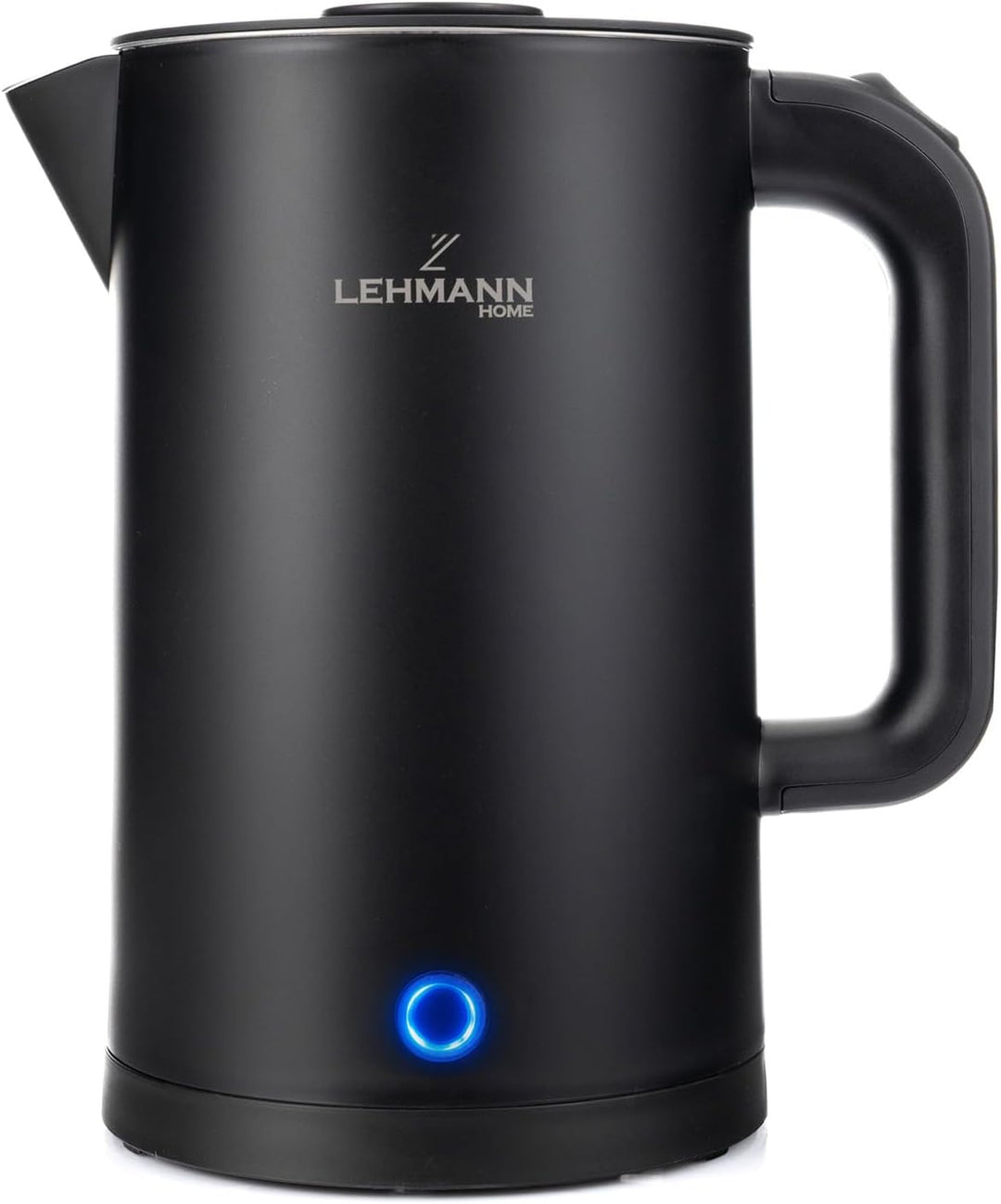 LEHMANN Elektrischer Wasserkocher Edelstahl 1,7L, 2200W, Schnelles Aufheizen, Doppelwand Design, Abs
