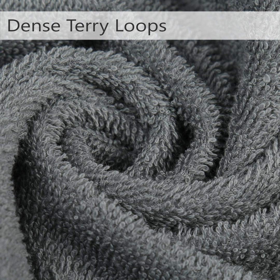RAJRANG Hand Towel-Cotton Terry fabric-Grey-6-Pcs 40 X 71 cm Grau 6, Grau 6