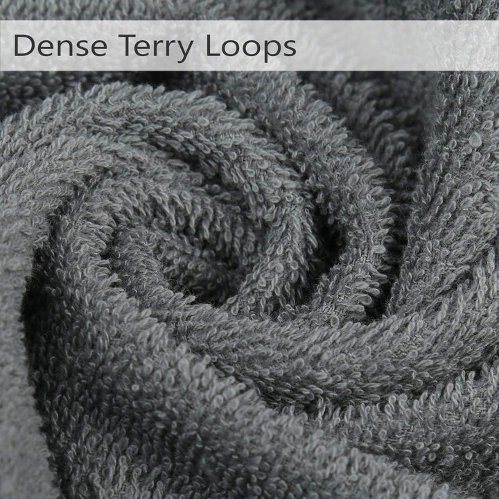 RAJRANG Hand Towel-Cotton Terry fabric-Grey-6-Pcs 40 X 71 cm Grau 6, Grau 6