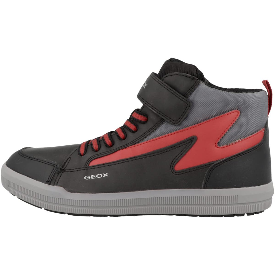 Geox Jungen J Arzach Boy A Sneakers 24 EU Black Red, 24 EU Black Red