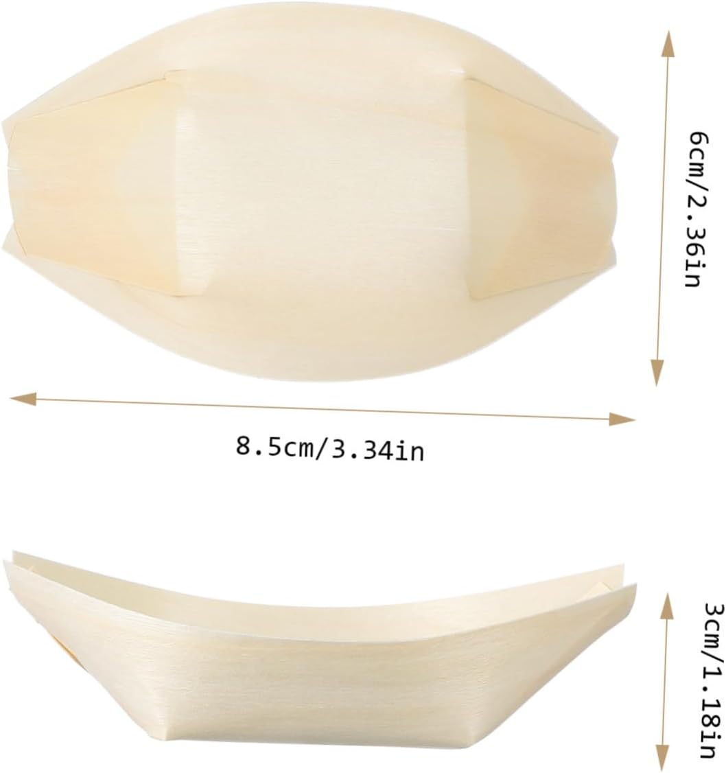 Homoyoyo 50 Stück Snack Schale in Bootsform für Restaurant Snackteller Snacktablett und Sashimi Serv