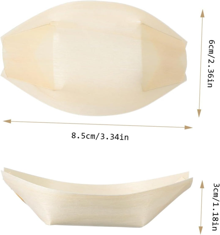 Homoyoyo 50 Stück Snack Schale in Bootsform für Restaurant Snackteller Snacktablett und Sashimi Serv