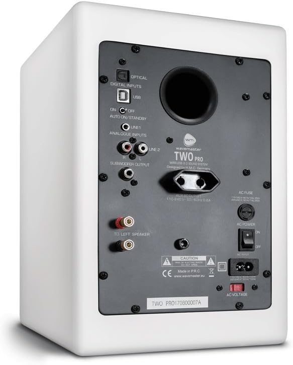 wavemaster TWO PRO white – Regallautsprecher-System (110 Watt) mit Bluetooth-Streaming, digitalen An