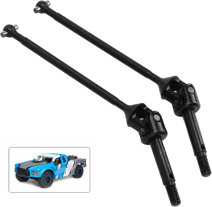 2PCS RC Vordere Antriebswelle Stahl RC Getriebewelle Ersatz Losi Baja Rey 1/10 RC Auto (Schwarz)