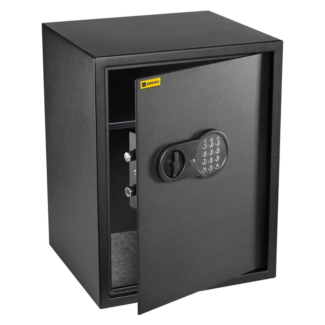 Homesafe HV50E Tresor Safe mit Schlüssel Elektronischem Möbeltresor, Dokumententresor, Elektronische