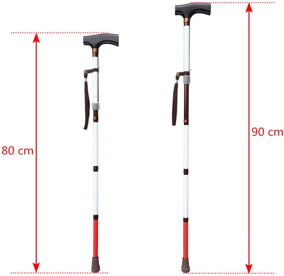 Blinden-Gehstock,weisse Stock - Faltbar - 80cm-90cm, 4-teilig