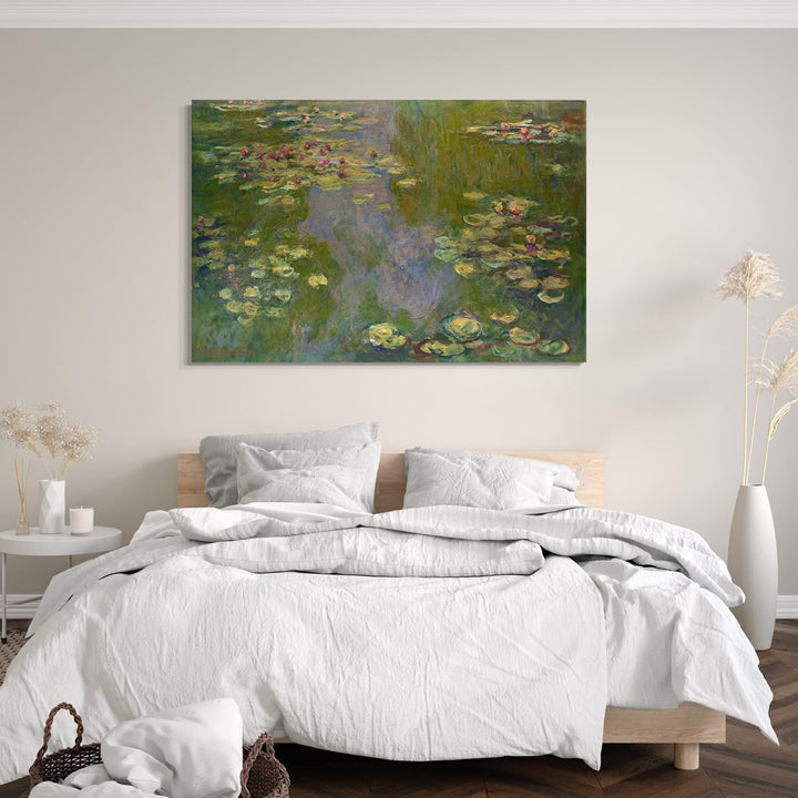Printed Paintings Leinwand (60x40cm): Claude Monet - Seerosen (1919) 60x40 cm, 60x40 cm
