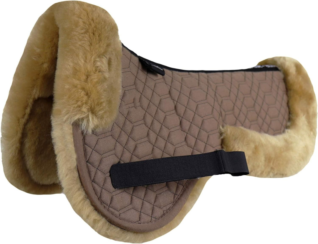 Engel Reitsport Lammfell Sattelkissen SAKIS2 mit Fellrand vorne und hinten camel-camel S, camel-came