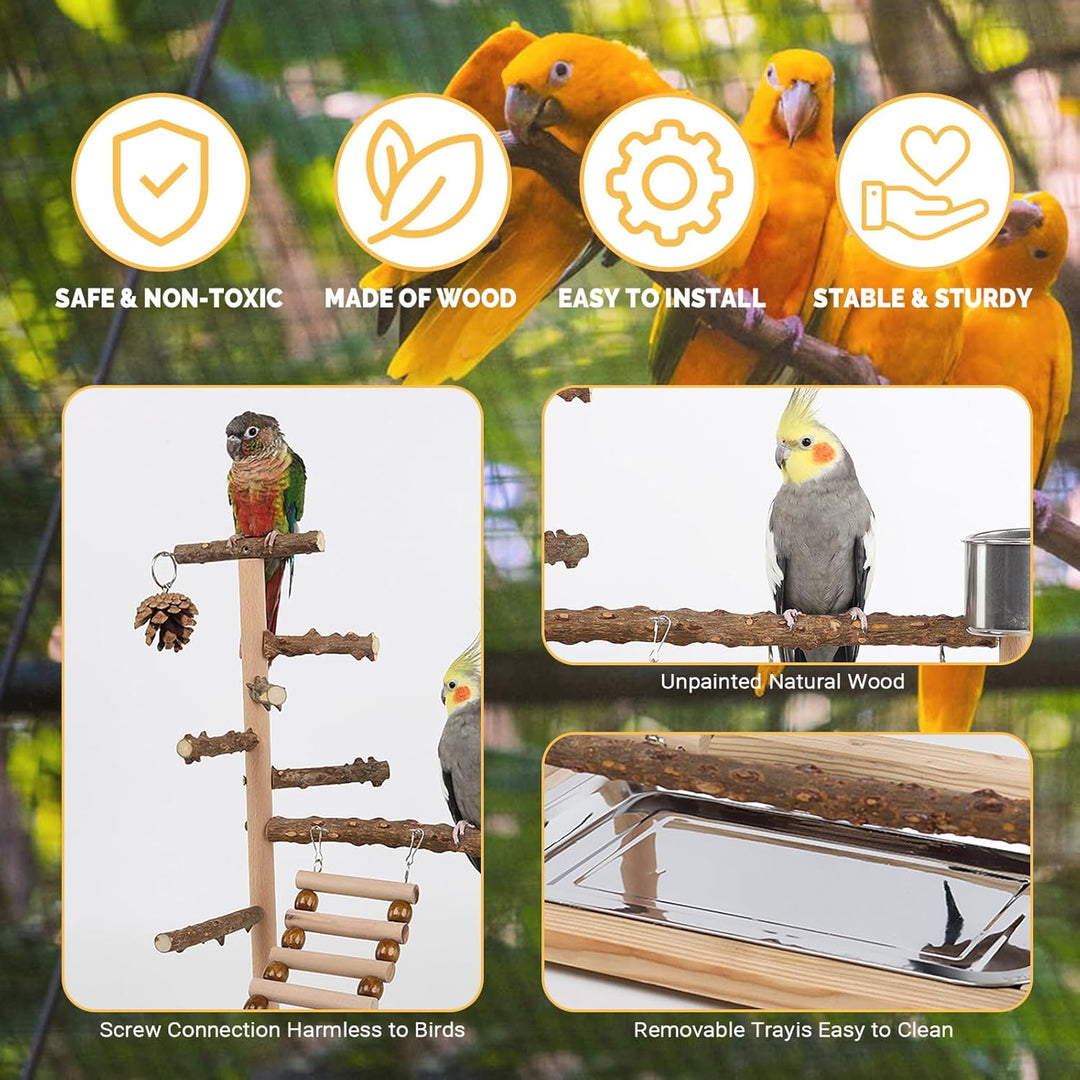 Papagei Vogelspielplatz, Wellensittich Spielzeug, Parrot Playstand, Geeignet für Eclectus, Ara, Kaka