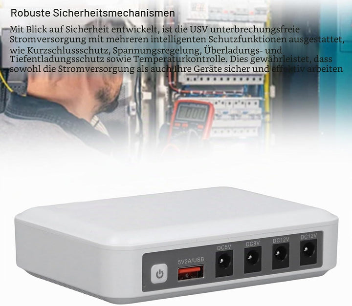 Mini -UPS 6000mAh Grosse Kapazität Stabiler Stromrouter Ununterbrochener Stromversorgung 5V 9 V 12 V