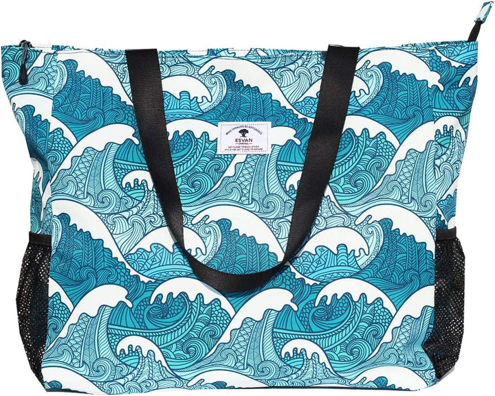 Grosse Strandtasche, wasserabweisend, leicht, 50,8 cm, für Damen, für Fitnessstudio, Strand, Reisen,