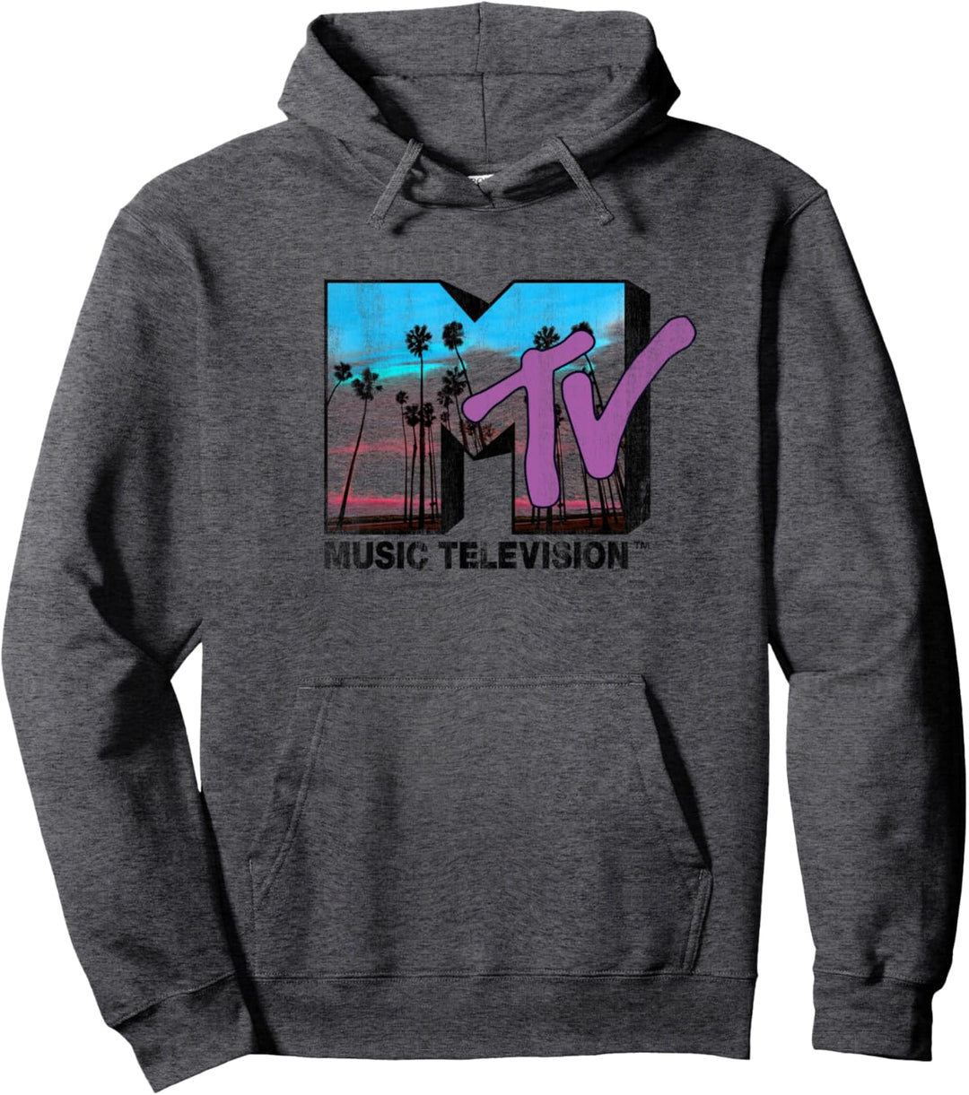 MTV Logo Beach Vibes Pullover Hoodie
