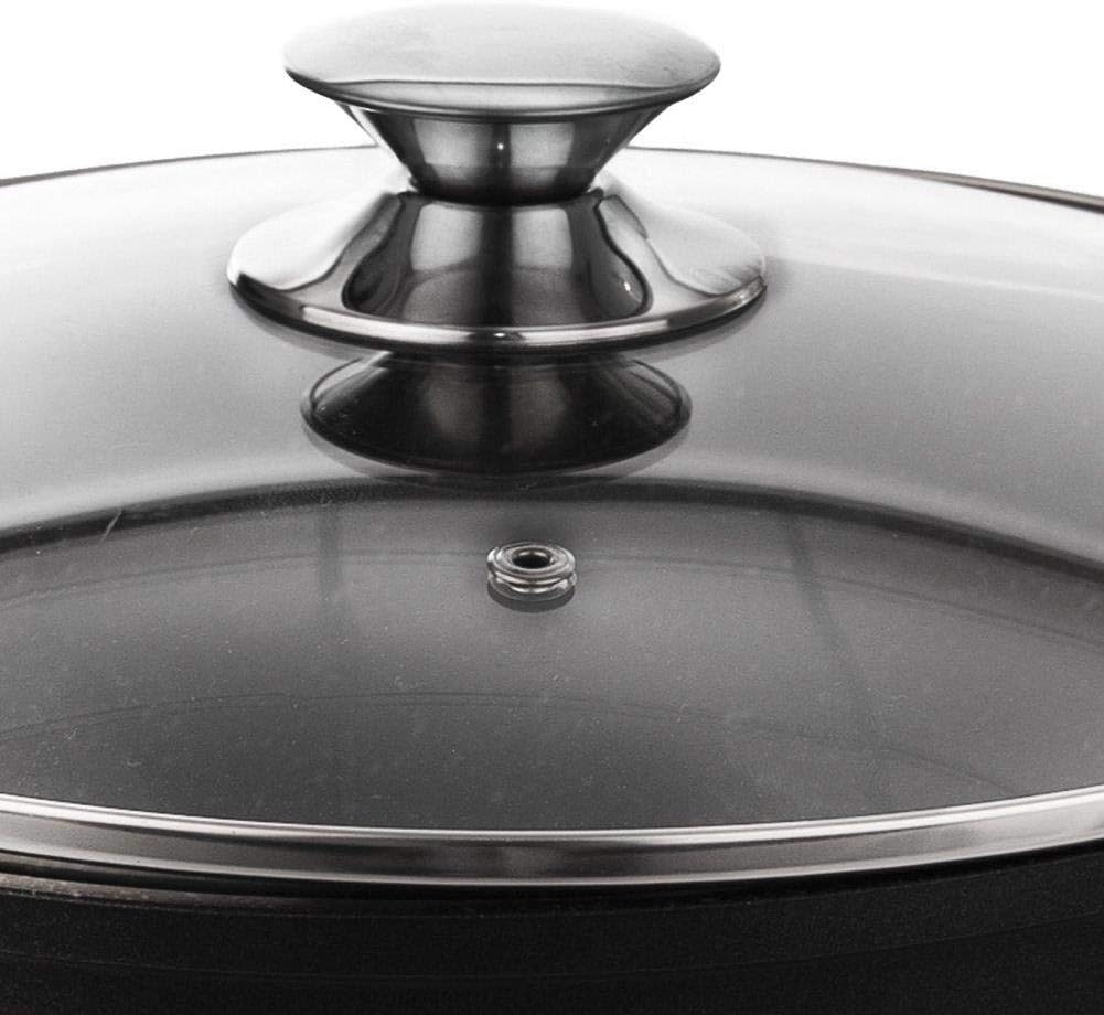 ORION Aluguss Kochtopf | Ø 28 cm | Topf mit Glasdeckel | 7 L | Für Gas und Induktion