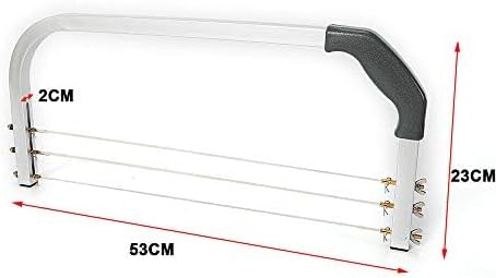 Tortenbodenteiler, Edelstahl 3 Drähte Tortenschneider 53cm Verstellbar Kuchenschneider Tortenteiler