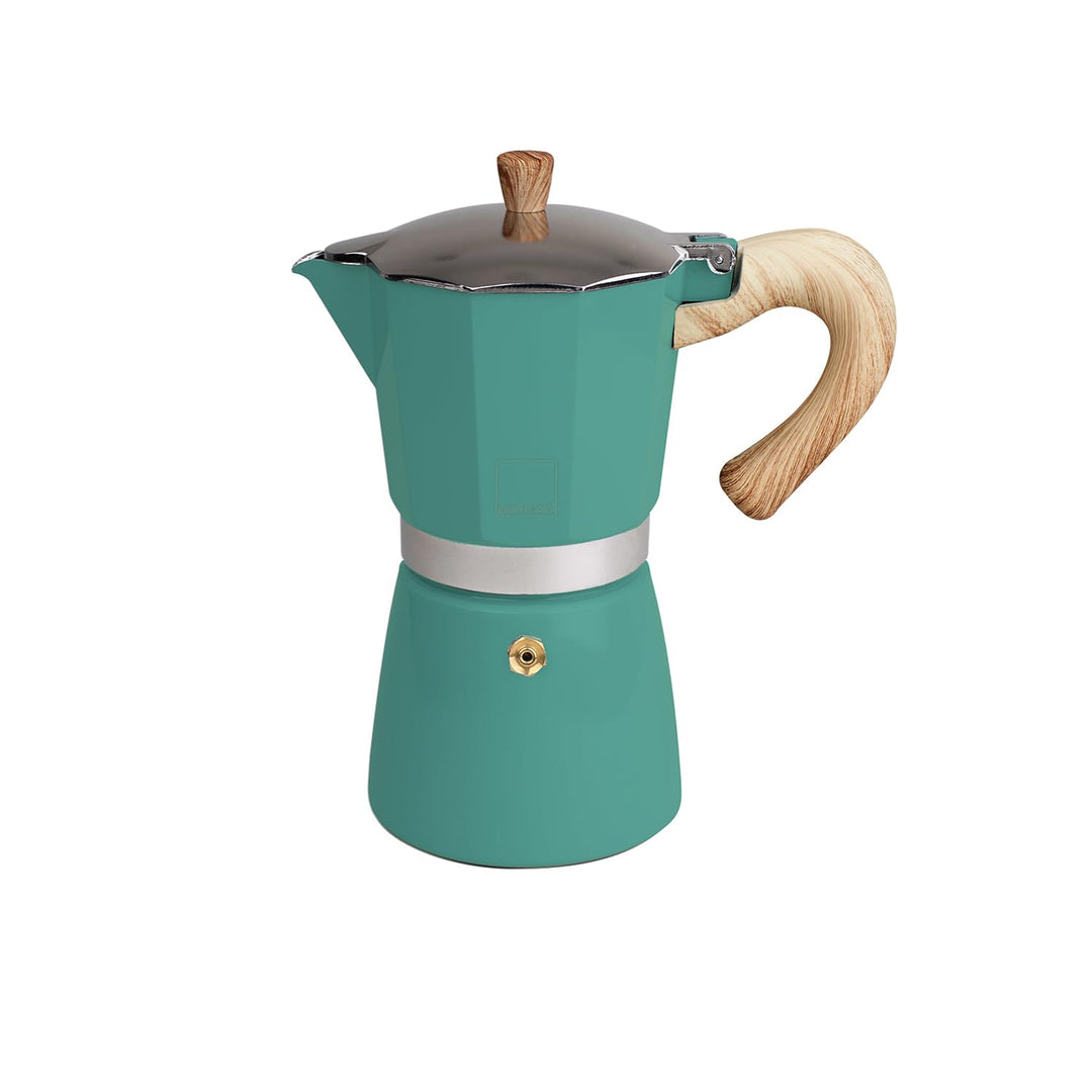 Gnali & Zani Venezia Espressokocher | Petrol | Für 6 Tassen | Alle Herdarten inklusive Induktion | A