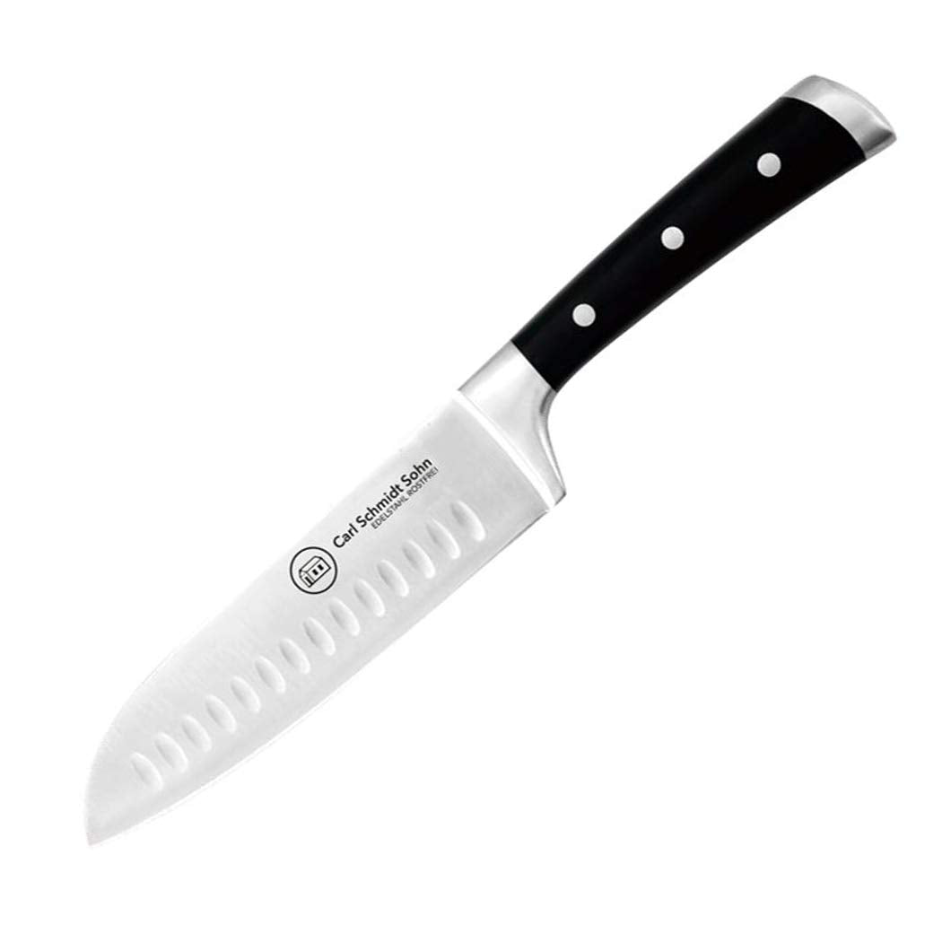 Carl Schmidt Sohn 037963 Herne Santokumesser 18 cm, 18/10 Edelstahl, schwarz, 26 x 11,3 x 1,4 cm 18