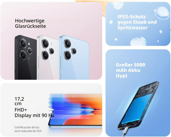 Xiaomi Redmi 12 4GB RAM 128GB Midnight Black Schwarz, Schwarz
