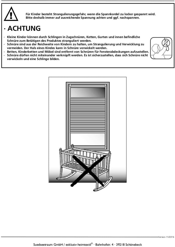 EXKLUSIV HEIMTEXTIL Plissee Verspannt mit Klemmträgern ohne Bohren Faltrollo Fensterrollo Marke 90 x