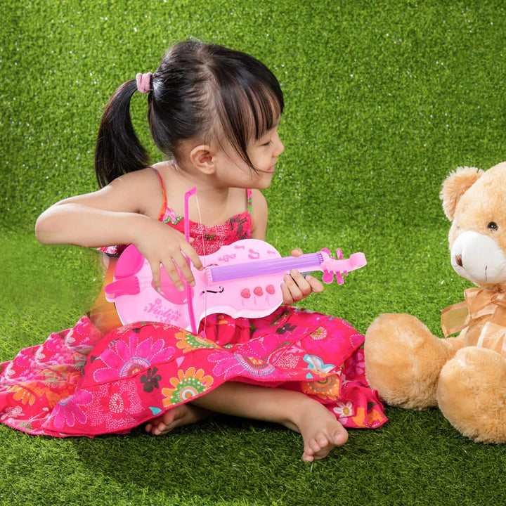 Kisangel Kunststoff Violine Spielzeug Kinder Rosa Violine Spielzeug Kinder e Kleine e Musik Musikins
