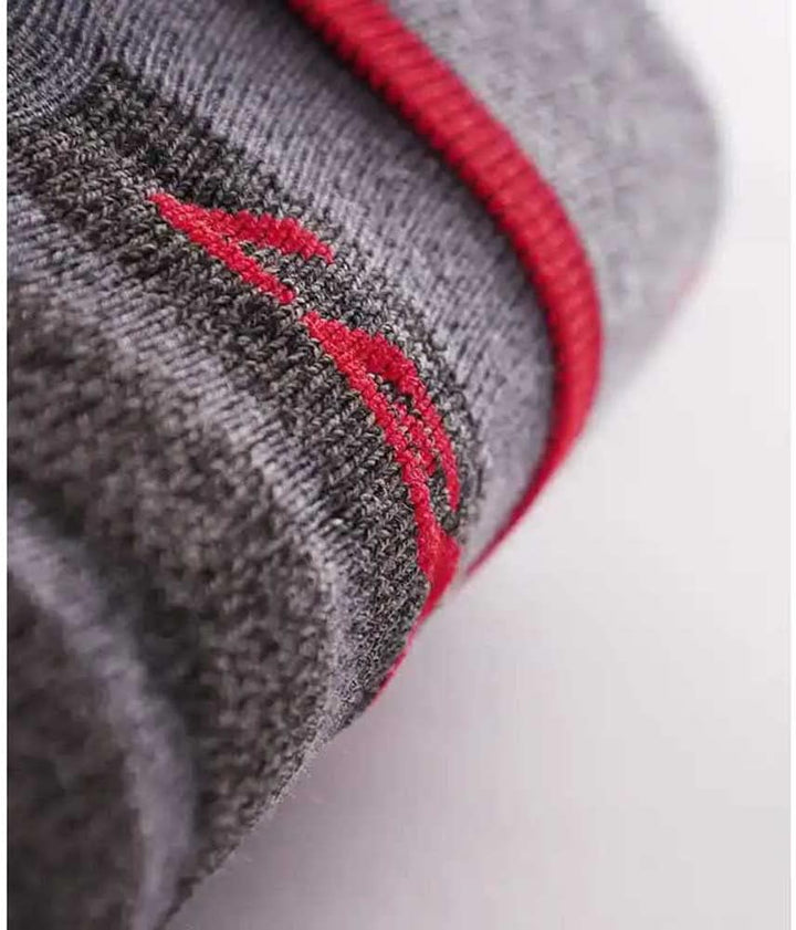 Lenz Unisex Socken 42 10 - Grau/Rot, 42 10 - Grau/Rot