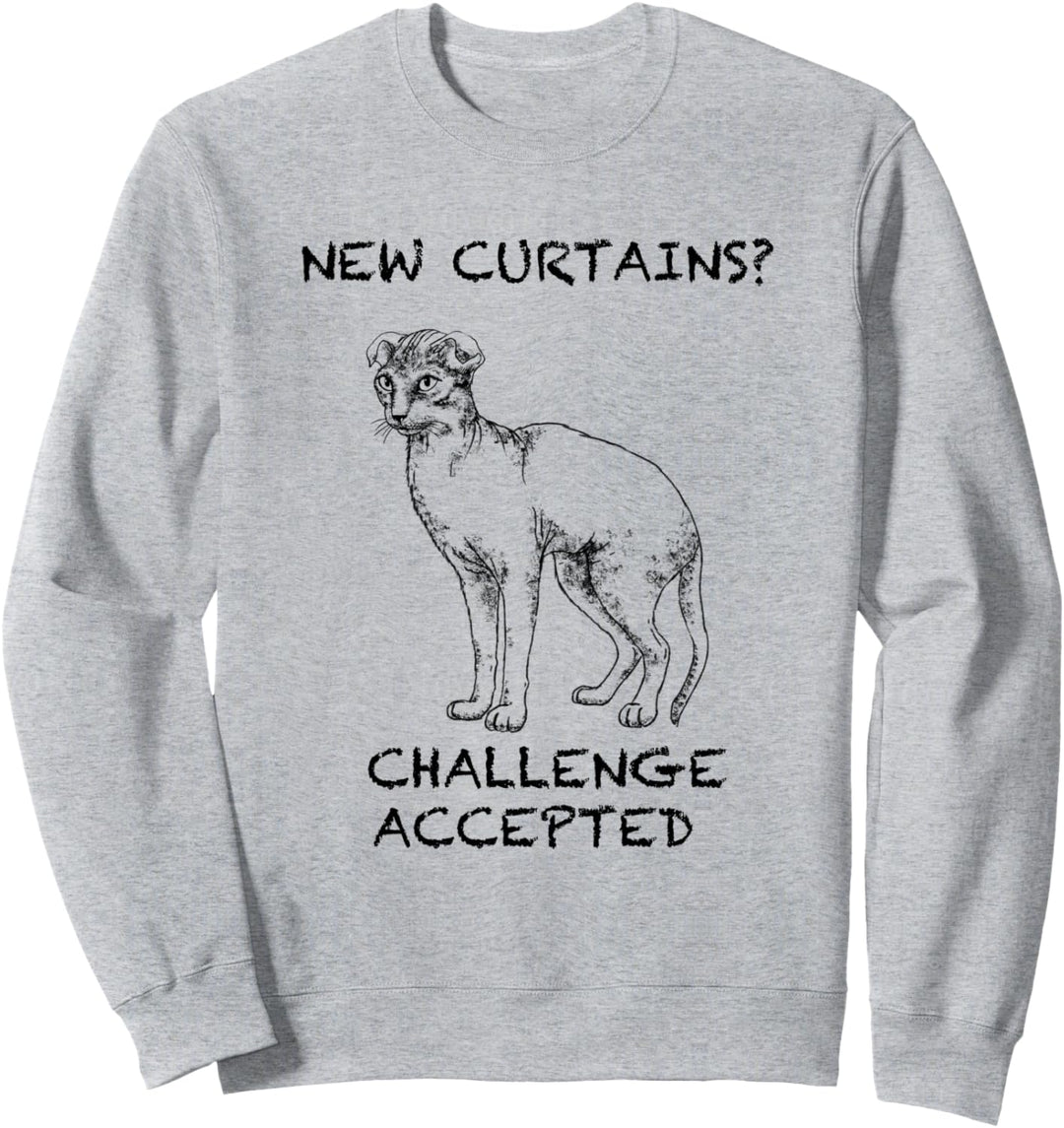 Ukrainische Gillyflower Katze Zitat Hand gezeichnete Kunst Sweatshirt