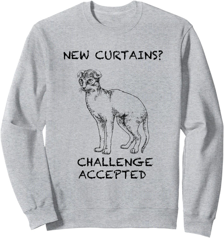 Ukrainische Gillyflower Katze Zitat Hand gezeichnete Kunst Sweatshirt