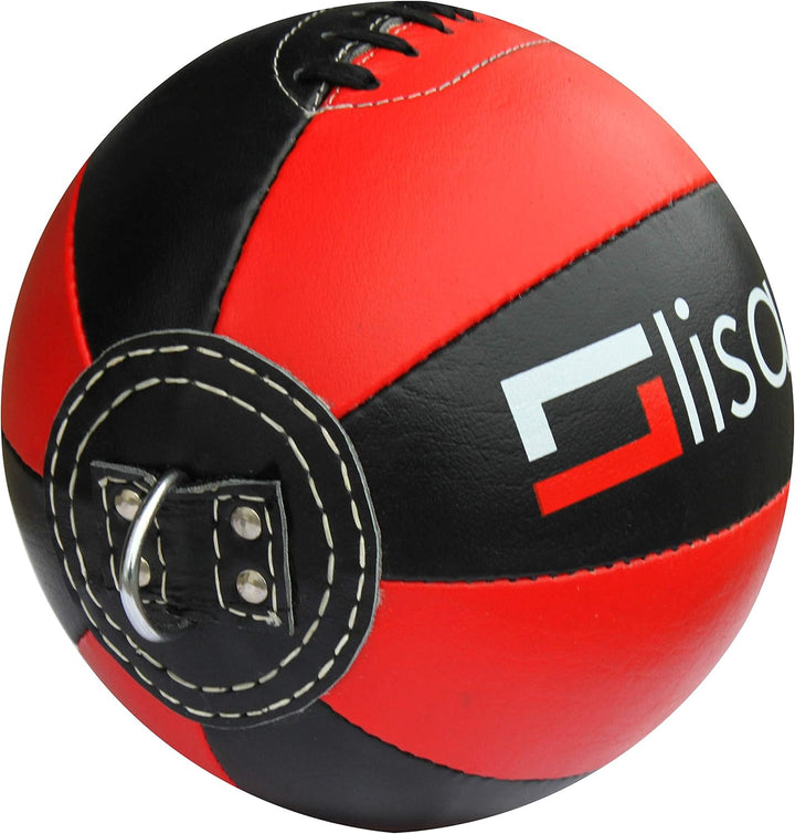 lisaro Leder Doppelendball/Durchmesser ca. 25cm inkl. 2 elastischen Spanngurten ca. 100cm lang schwa