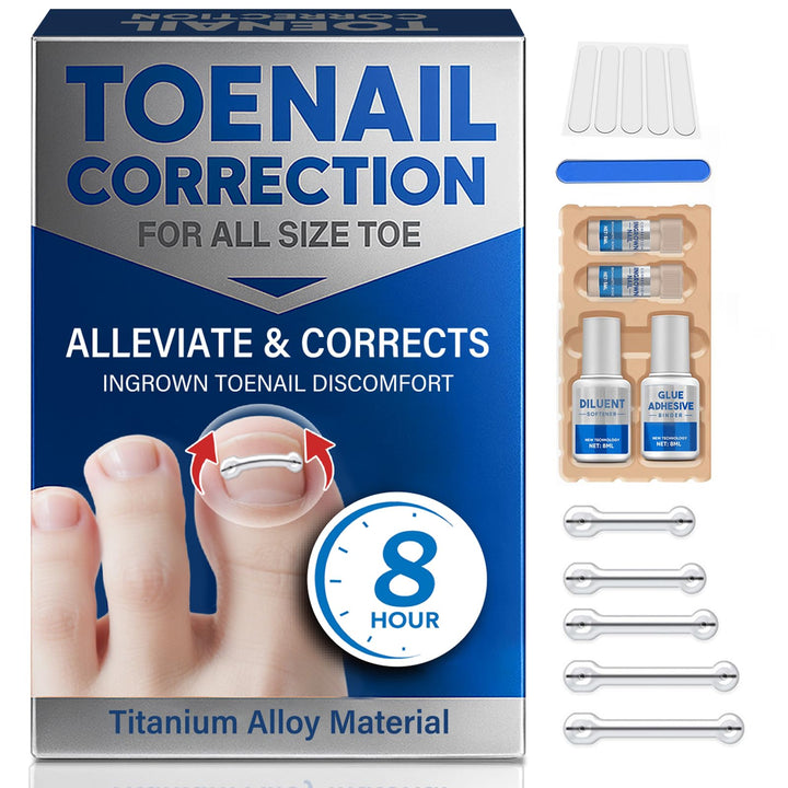Eingewachsene Zehennägel Set, Universal Nagelspange Fussnägel Korrektu | Fünf Verschiedene Grössen,