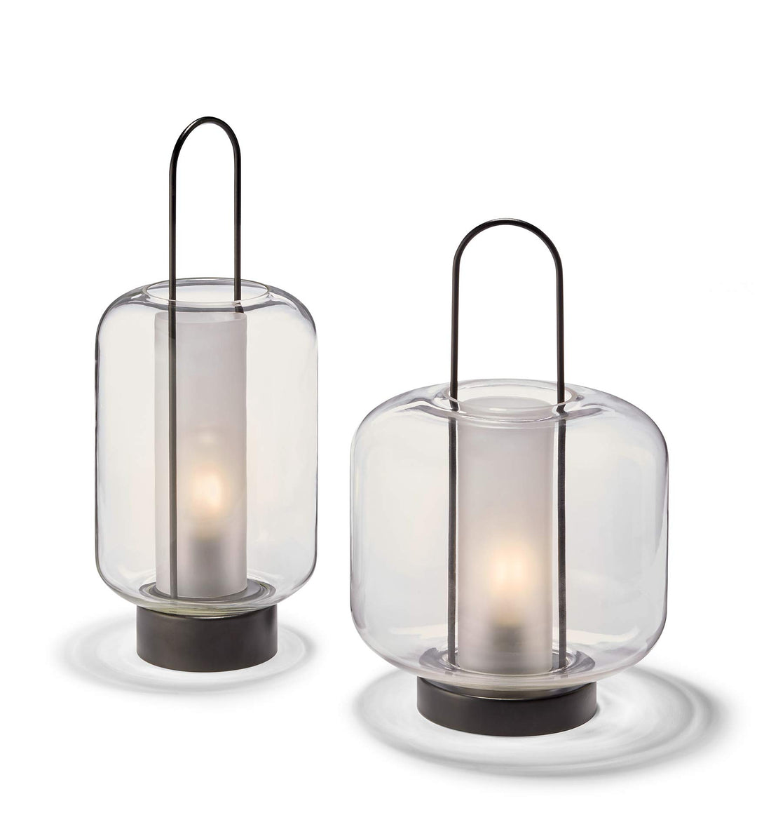 Philippi - LUCIA Laterne - stylischer Lampion mit warmweissem LED-Licht - in 2 Formen erhältlich - s