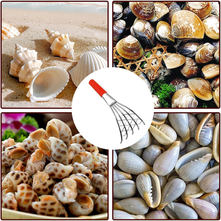Muschelgreifer Edelstahl Meeresfrüchte-Grabber Rechen | Muschel-Schaber-Werkzeug Für Das Austern-Gra