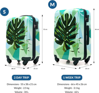 WITTCHEN Gepäckset Young-Kollektion ABS mit Polycarbonat Beschichtung und Teleskopgriff (S+M+Kosmeti