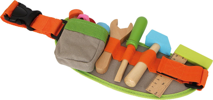small foot 4745 Verstellbarer Werkzeug-Gürtel inkl. buntem Spielwerkzeug und -zubehör aus Holz, ab 3
