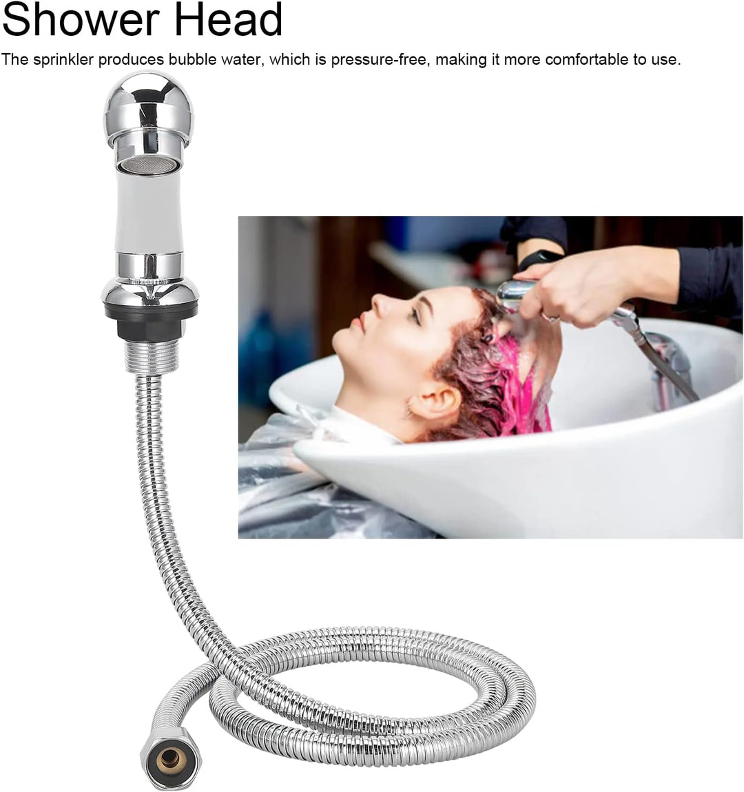 Handbrause für Waschbecken mit 2cm Gewinde (G1/2" Wasserhahnanschluss), Universeller Duschkopf Aufsa