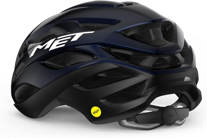 MET Sport Estro MIPS Helm Black Gloss, Blue Pearl Schwarz/Matt Glänzend, S