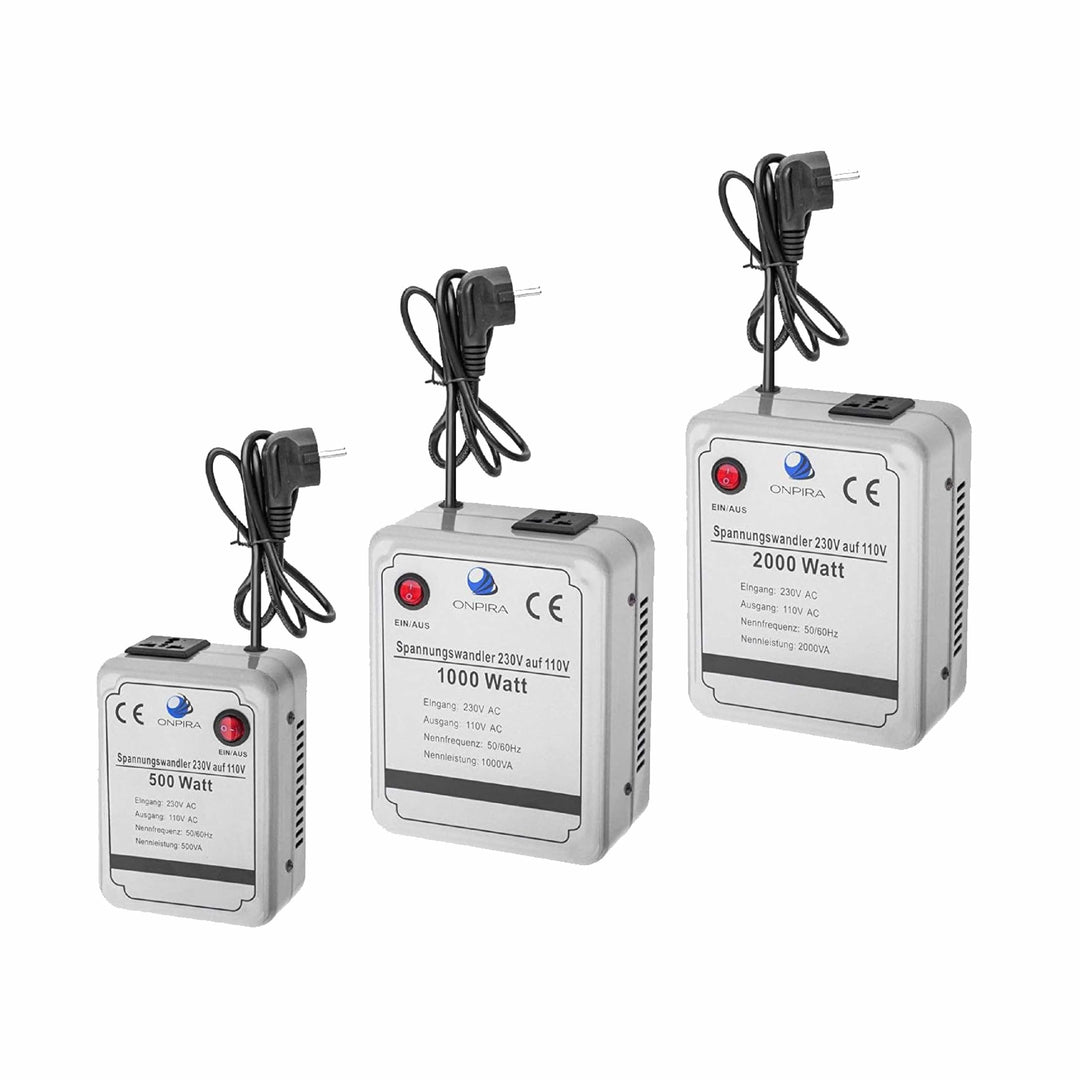 220V auf 110V Spannungswandler Transformator Wandler Umwandler Converter 230V AC (500W), 500W