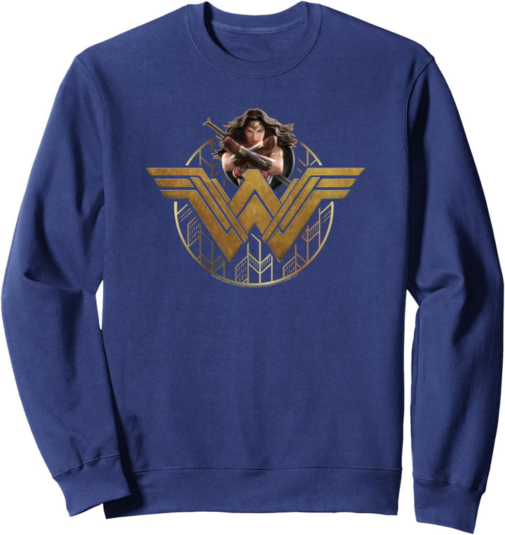 Wonder Woman Movie Power Stance and Emblem Sweatshirt