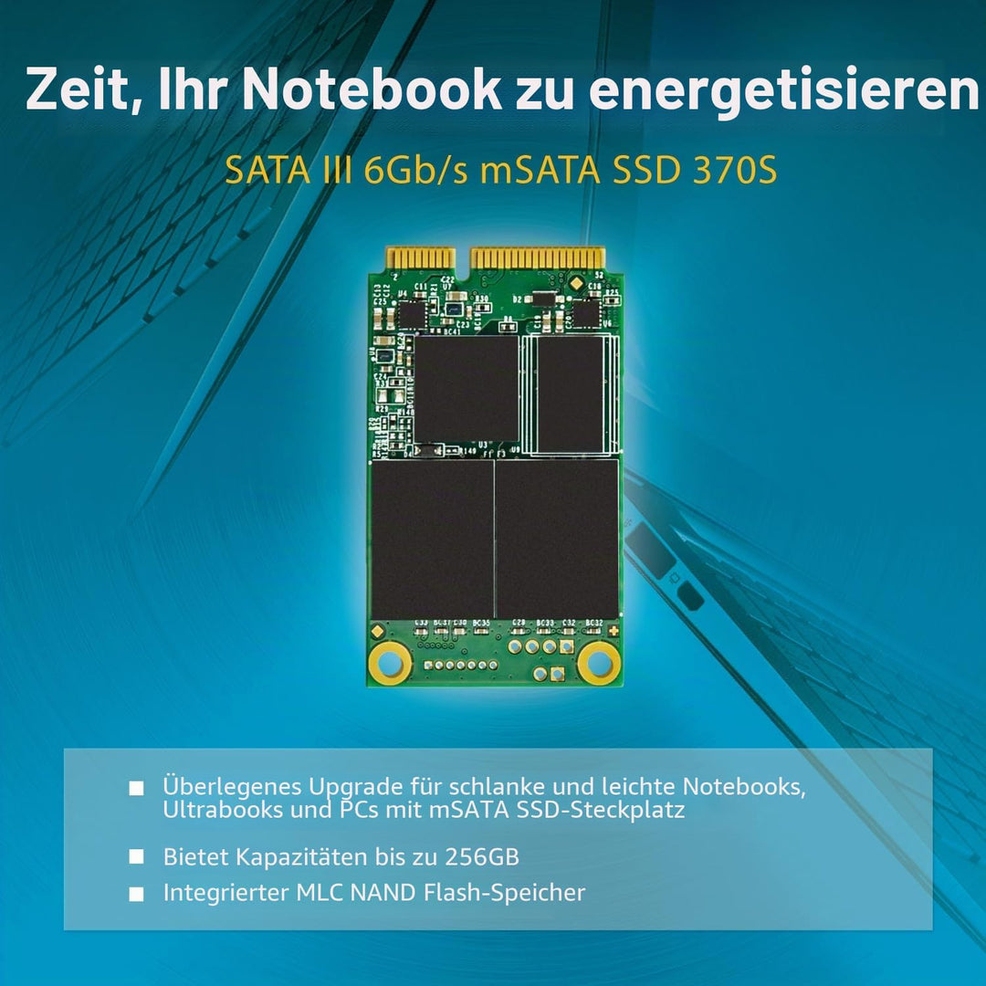 Transcend 32GB SATA III 6Gb/s MSA370S mSATA SSD 370S SSD TS32GMSA370S MLC 32GB, MLC 32GB