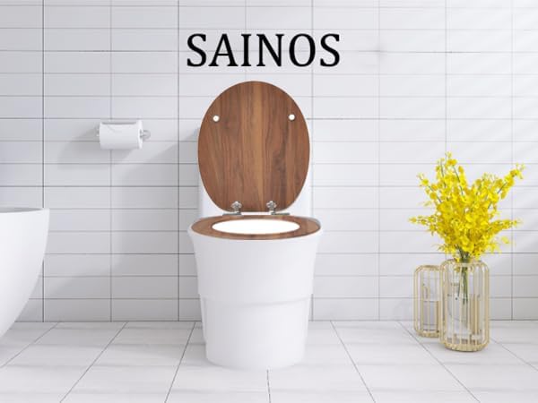 MDF-Toilettensitz mit Soft-Close-Mechanismus, O-förmiger Toilettensitz mit verstellbaren Scharnieren