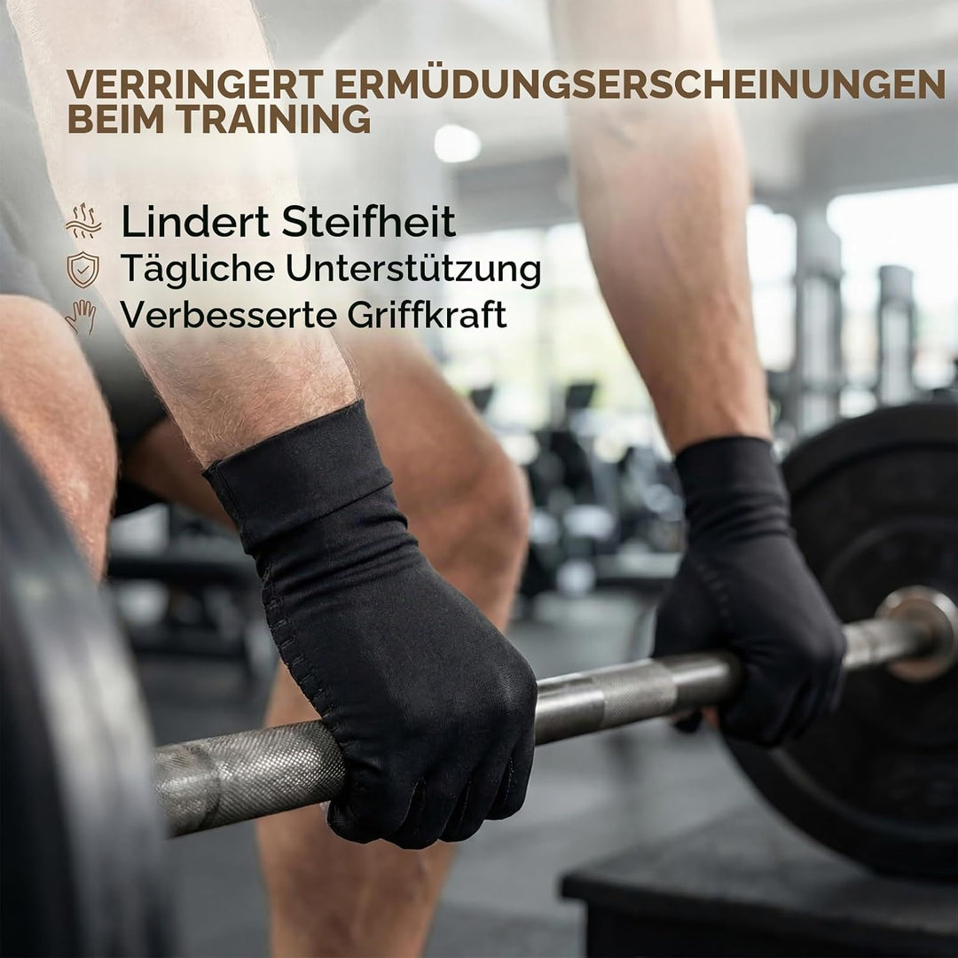 2 Paar Arthrose Handschuhe mit Kupfer,Fingerlose Kompressionshandschuhe,Arthriti Gaming Handschuhe f